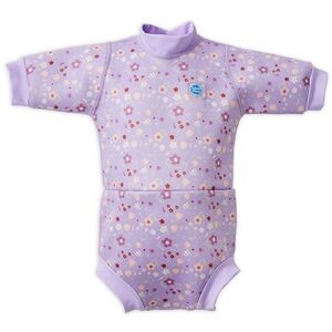 Splash About Happy Nappy™ Wetsuit Lilac Spring‎ Infant Baby Girl Sz 12-24m Swim